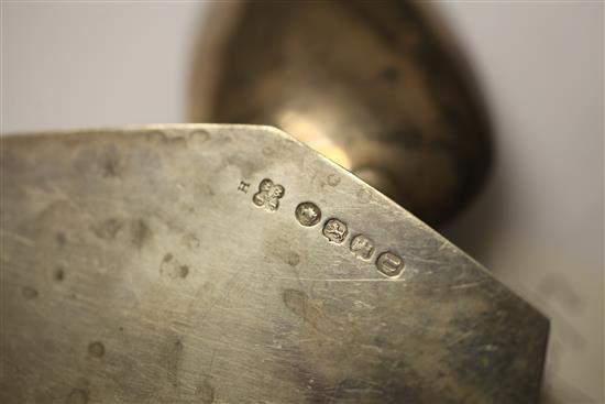 Silver trowel & basting spoon.